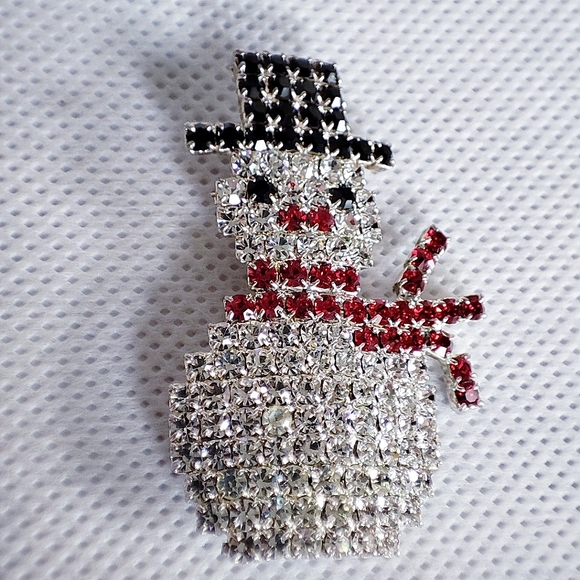 Vintage Christmas Angel With Wings Prong Set Rhinestone Gold Tone Brooch - Picture 8 of 11